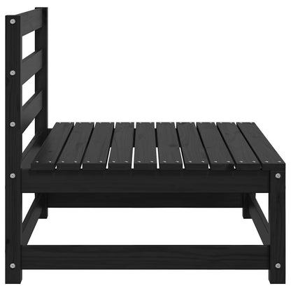 Divani Centrali Giardino 3 pz in Massello di Pino Nero