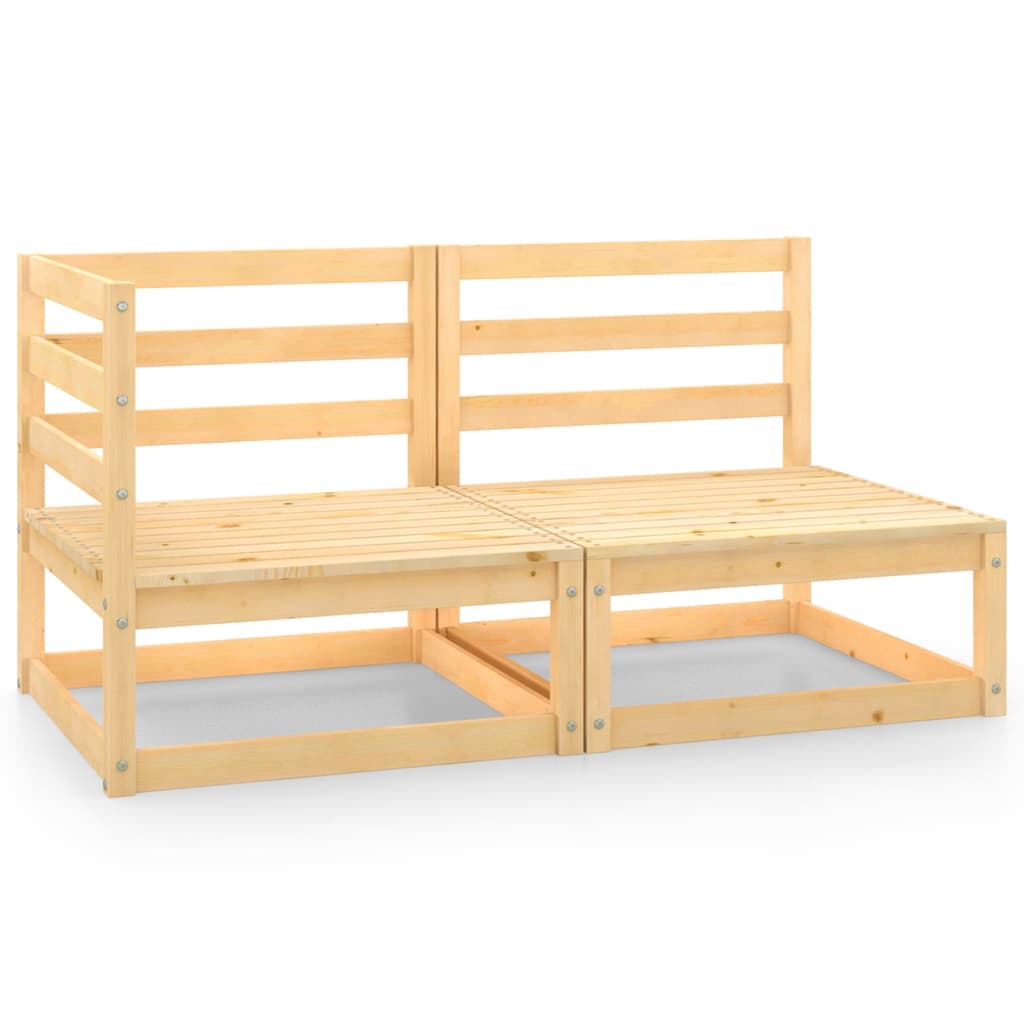 Set Salotto da Giardino 2 pz in Legno Massello di Pino - homemem39