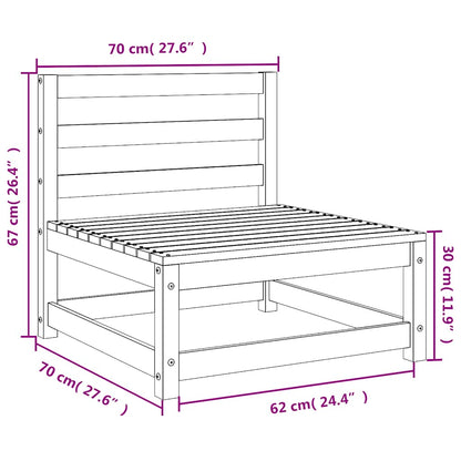 Set Divani da Giardino 2 pz Grigio in Legno Massello di Pino | homemem39