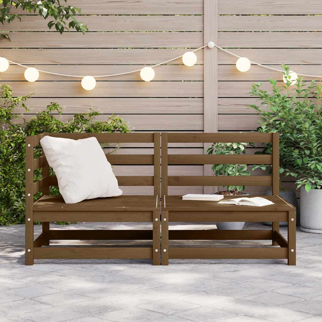 Set Divani da Giardino 2 pz Ambra in Legno Massello di Pino - homemem39