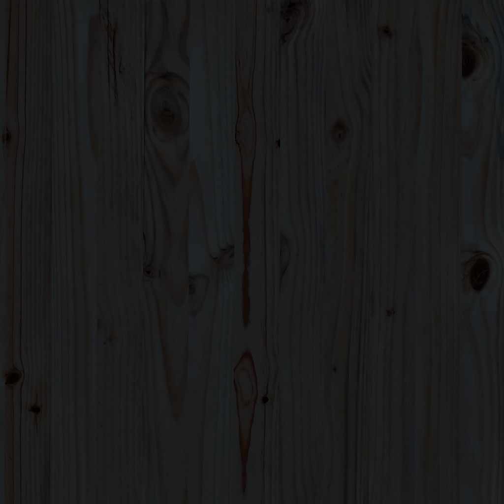 Set Divani da Giardino 2 pz Nero in Legno Massello di Pino