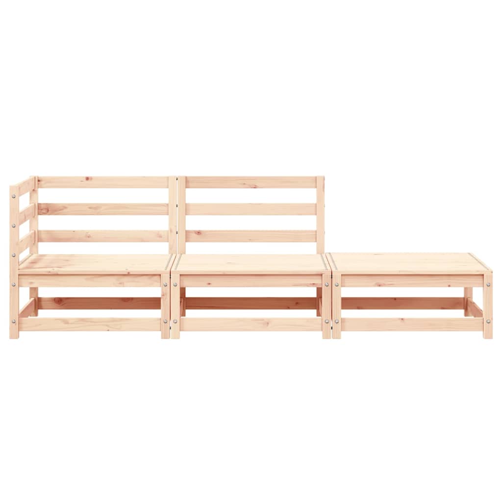 Set Divani da Giardino 3 pz in Legno Massello di Pino - homemem39