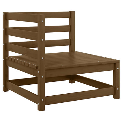 Set Salotto da Giardino 3 pz Ambrato in Legno Massello di Pino - homemem39