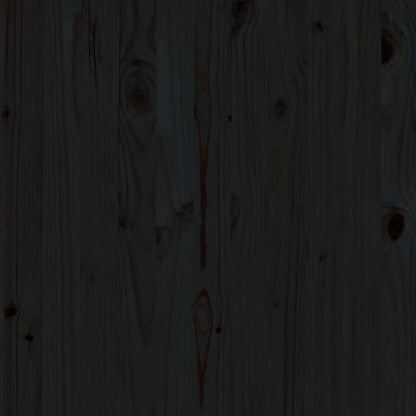 Set Divani da Giardino 3 pz Nero in Legno Massello di Pino - homemem39