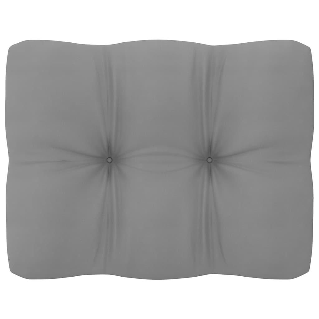 Divano Angolare da Giardino con Cuscini Grigio Massello di Pino - homemem39