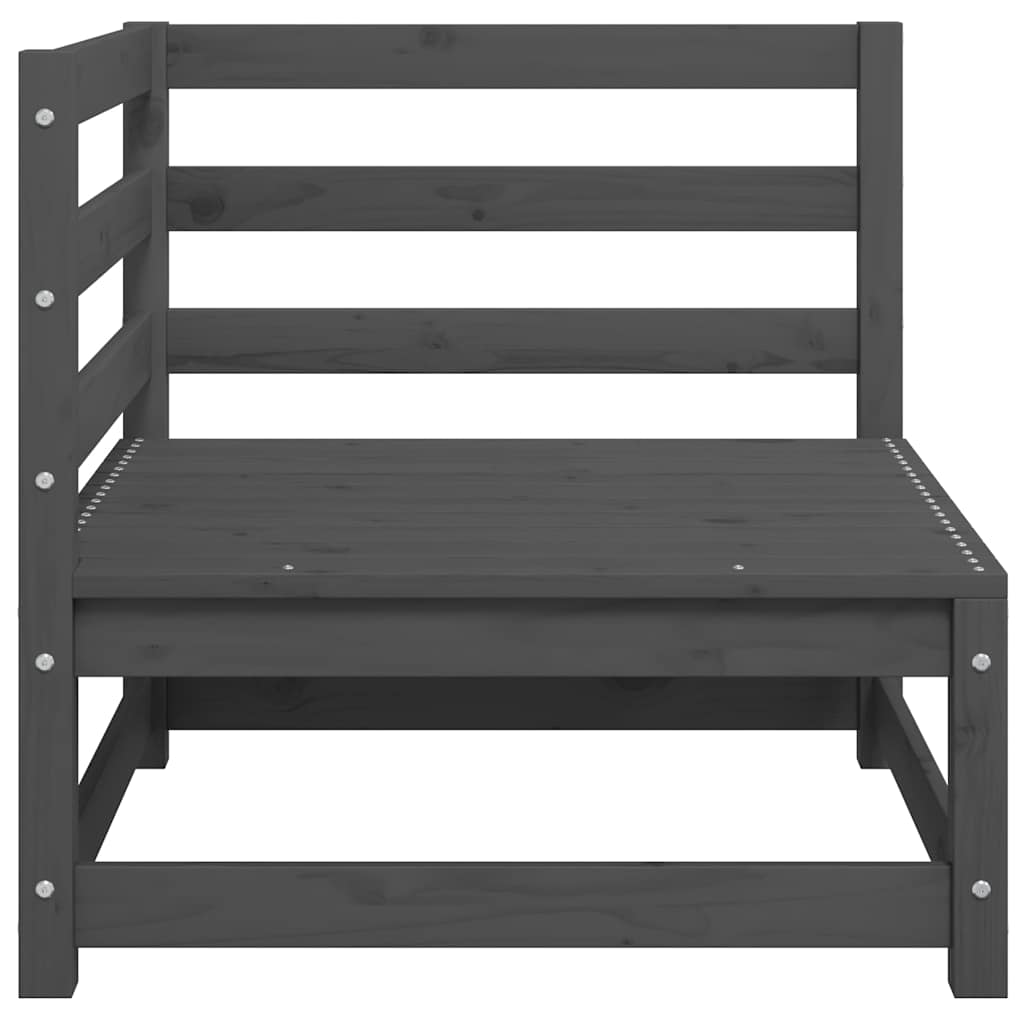 Divano Angolare Giardino con Cuscini Antracite Legno di Pino