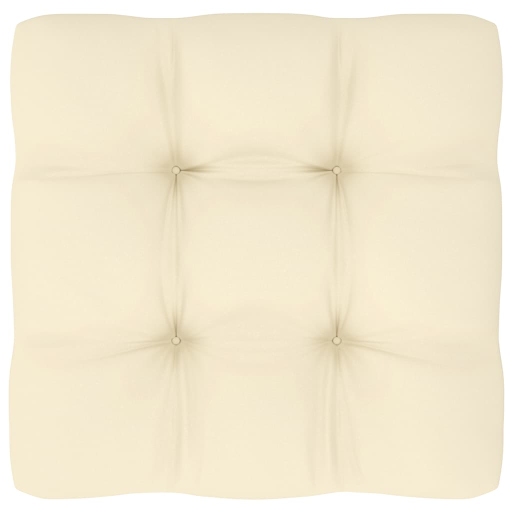 Divano Centrale da Giardino con Cuscini Crema Massello di Pino