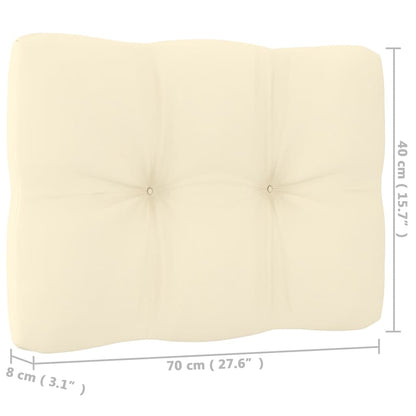 Divani Centrali Giardino con Cuscini Crema 2 pz Pino Massello - homemem39