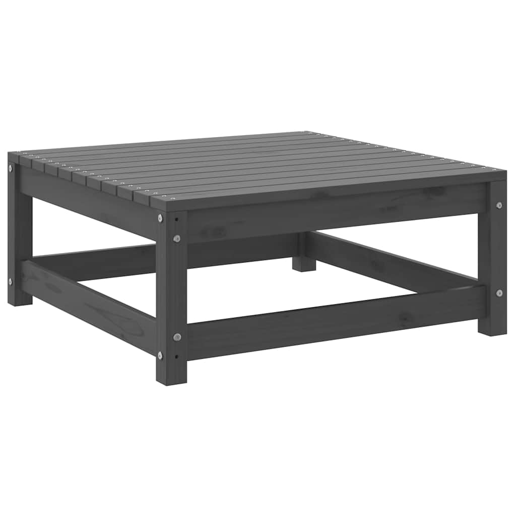 Poggiapiedi da Giardino con Cuscini 2 pz Bianchi in Legno Pino | homemem39