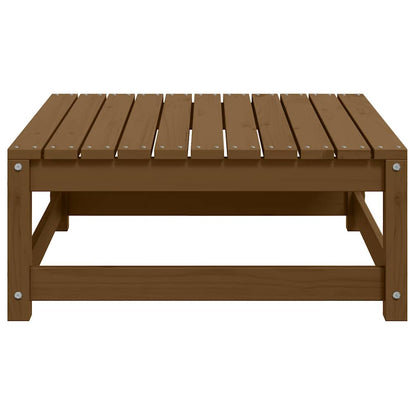 Poggiapiedi da Giardino e Cuscini 2 pz Marrone ambra Legno Pino