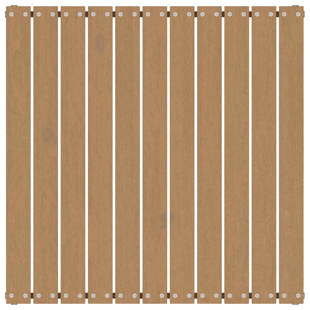 Poggiapiedi da Giardino e Cuscini 2 pz Marrone ambra Legno Pino