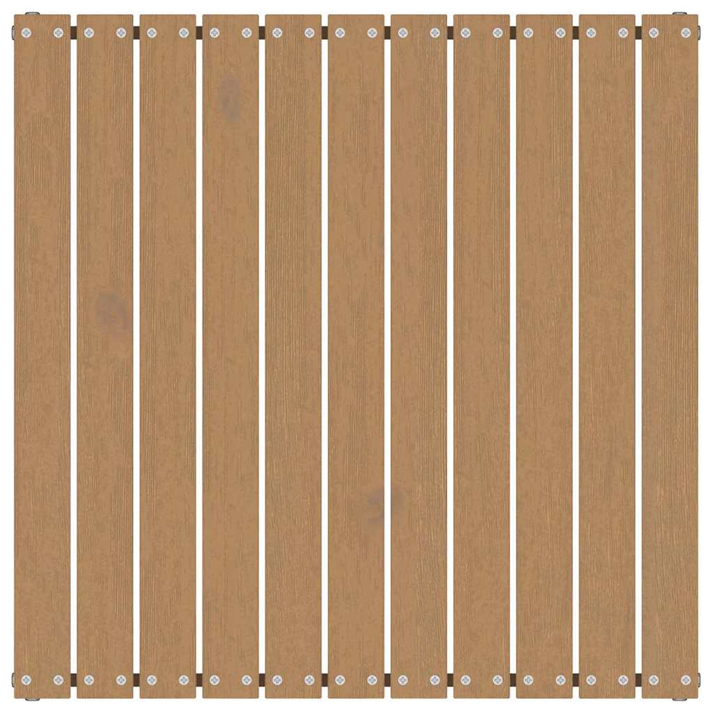 Poggiapiedi da Giardino e Cuscini 2 pz Marrone ambra Legno Pino