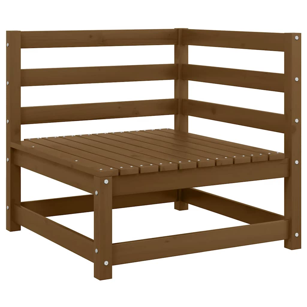 Set Divani da Giardino 2 pz Cuscini Marrone ambra Pino Massello | homemem39