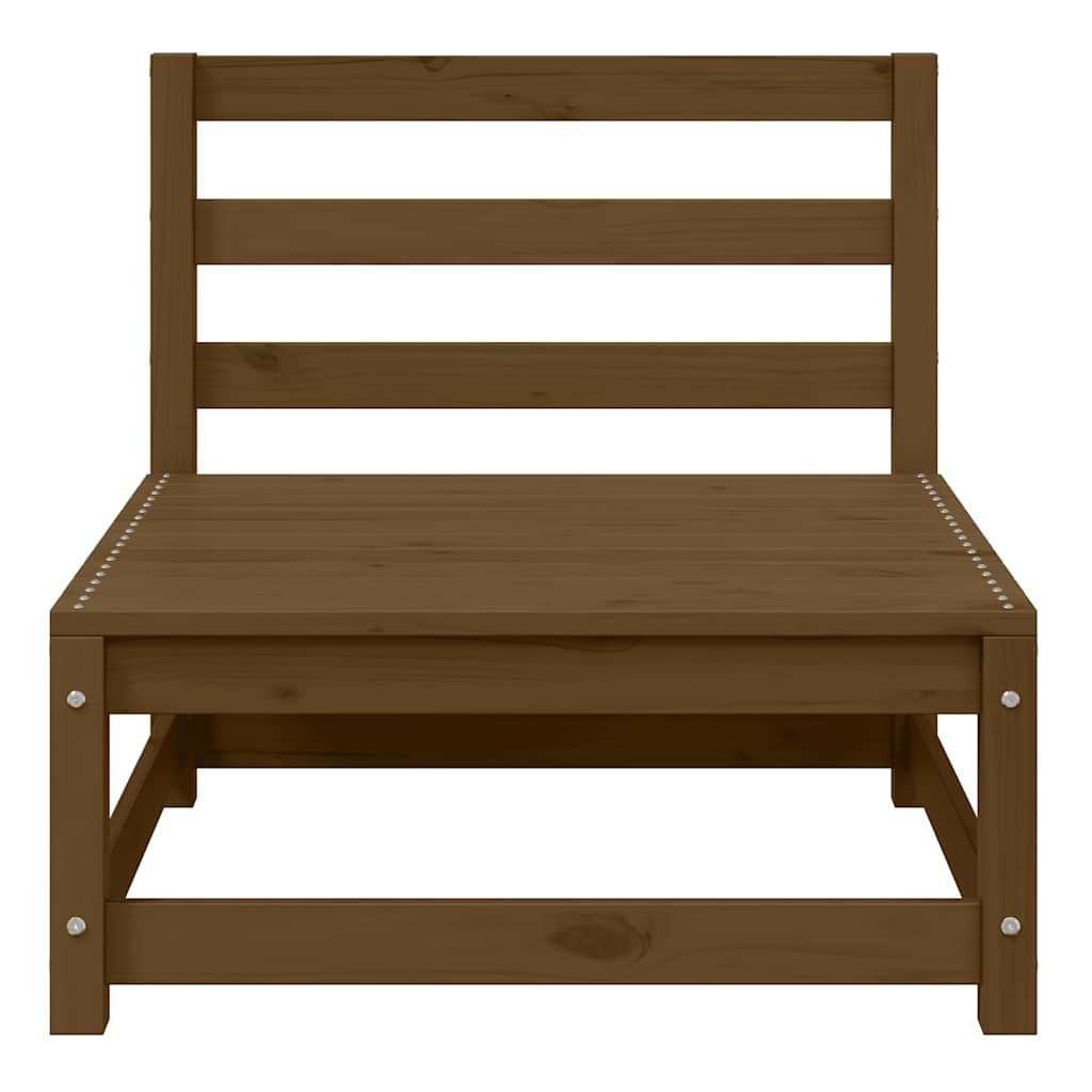 Set Divani da Giardino 2 pz Cuscini Marrone ambra Pino Massello | homemem39