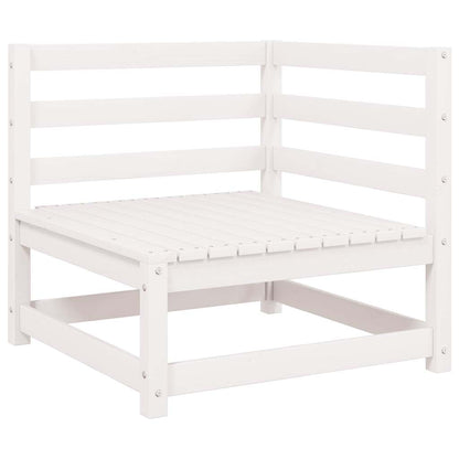 Set Divani da Giardino 2 pz Cuscini Bianchi Massello di Pino | homemem39
