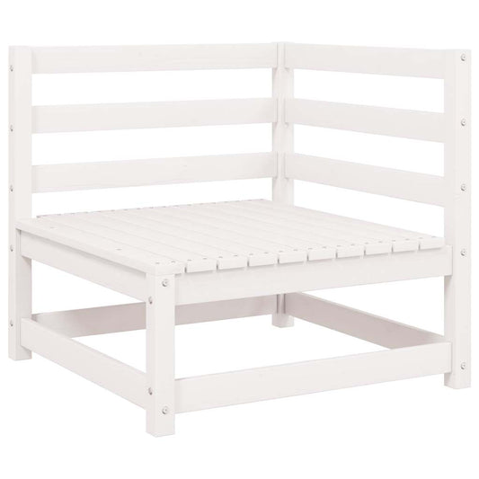 Set Divani da Giardino 2 pz Cuscini Bianchi Massello di Pino | homemem39