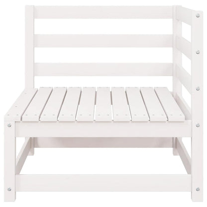 Set Divani da Giardino 2 pz Cuscini Bianchi Massello di Pino | homemem39