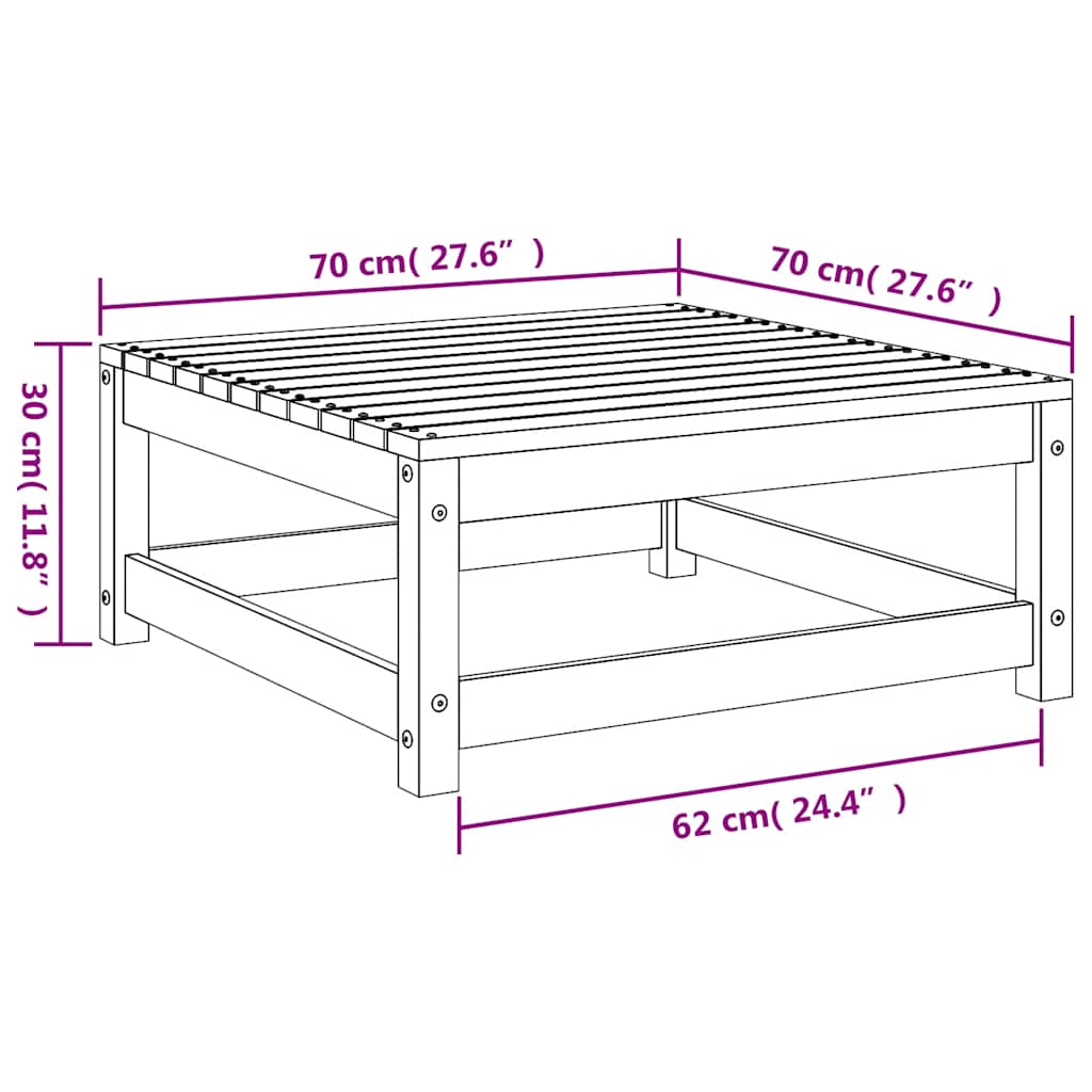 Set Divani da Giardino 2 pz Cuscini Bianchi Massello di Pino | homemem39