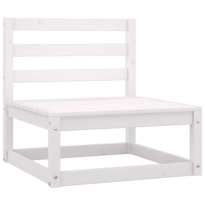 Set Divani da Giardino 2 pz Cuscini Legno Massello Pino Bianco | homemem39