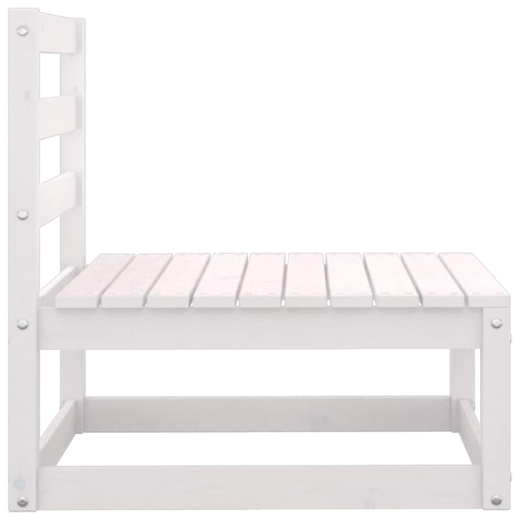 Set Divani da Giardino 2 pz Cuscini Legno Massello Pino Bianco | homemem39