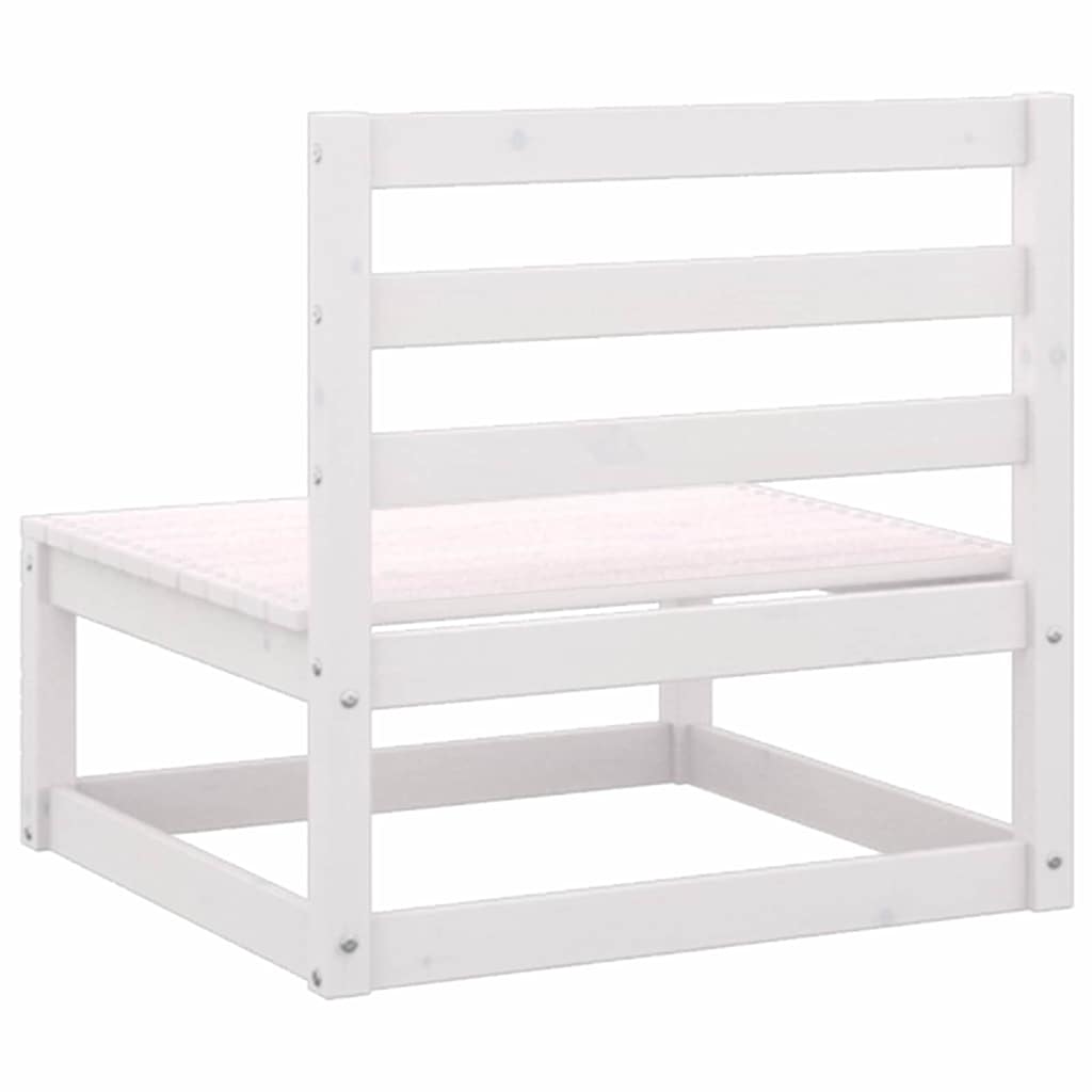 Set Divani da Giardino 2 pz Cuscini Legno Massello Pino Bianco | homemem39