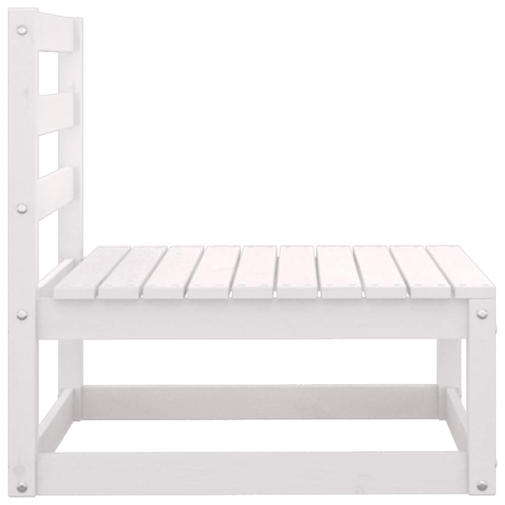 Set Divani da Giardino 2 pz Cuscini Bianchi Massello di Pino | homemem39
