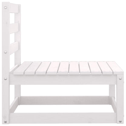 Set Divani da Giardino 2 pz Cuscini Bianchi Massello di Pino | homemem39