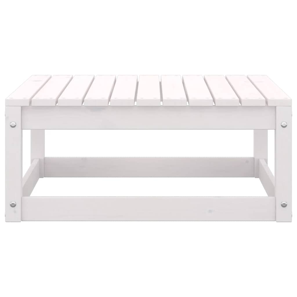 Set Divani da Giardino 2 pz Cuscini Bianchi Massello di Pino | homemem39
