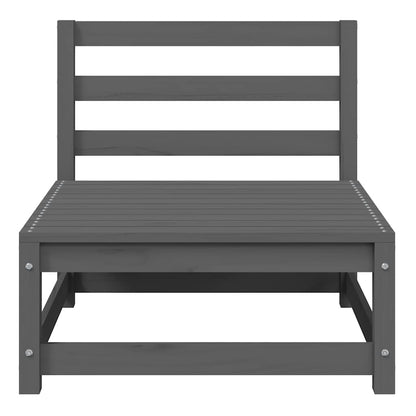 Set Divani da Giardino 2 pz con Cuscini Grigio Massello di Pino | homemem39