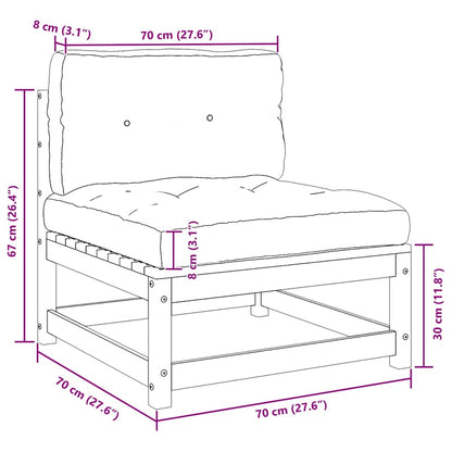Set Divani da Giardino 2 pz con Cuscini Massello di Pino Nero - homemem39