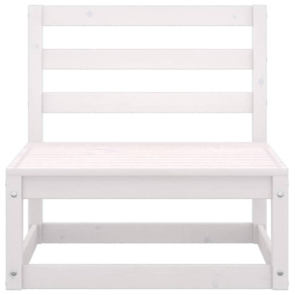 Set Divani da Giardino 3 pz Cuscini Legno Massello Pino Bianco | homemem39
