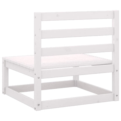 Set Divani da Giardino 3 pz Cuscini Legno Massello Pino Bianco | homemem39