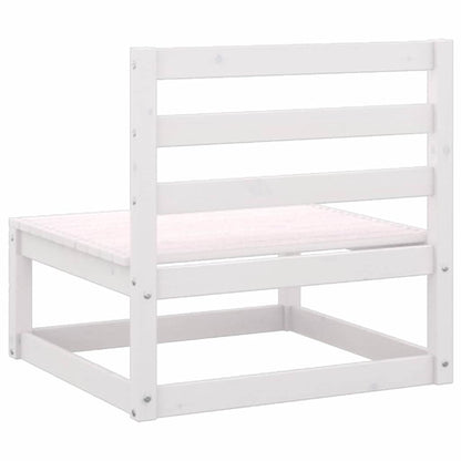 Set Divani da Giardino 3 pz Cuscini Legno Massello Pino Bianco
