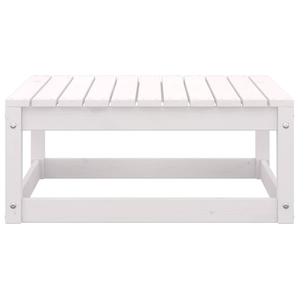 Set Divani da Giardino 3 pz Cuscini Legno Massello Pino Bianco