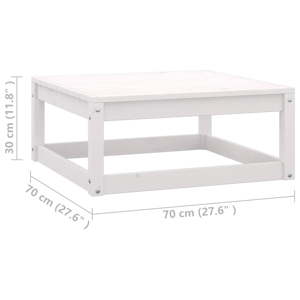 Set Divani da Giardino 3 pz Cuscini Legno Massello Pino Bianco