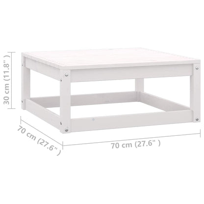 Set Divani da Giardino 3 pz Cuscini Legno Massello Pino Bianco