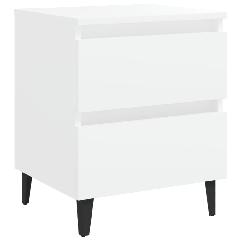 Comodino Bianco 40x35x50 cm in Legno Multistrato - homemem39
