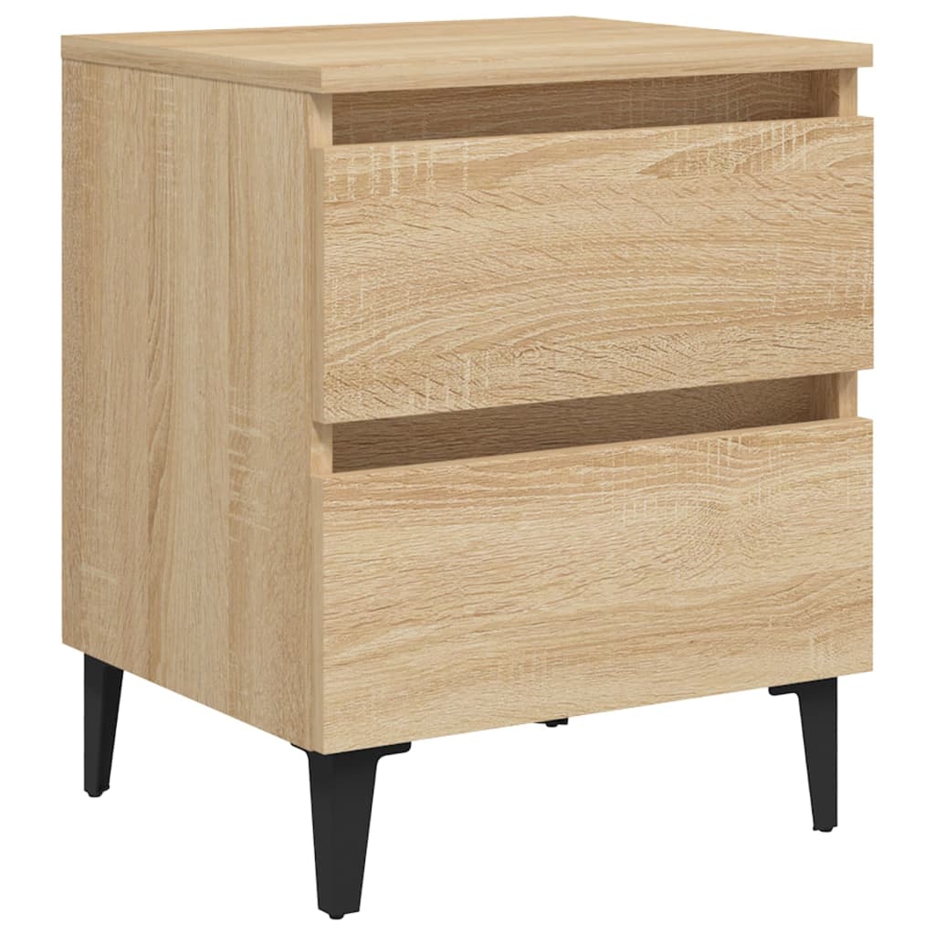 Comodini 2pz Rovere Sonoma 40x35x50 cm in Legno Multistrato - homemem39