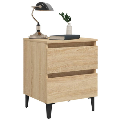 Comodini 2pz Rovere Sonoma 40x35x50 cm in Legno Multistrato - homemem39