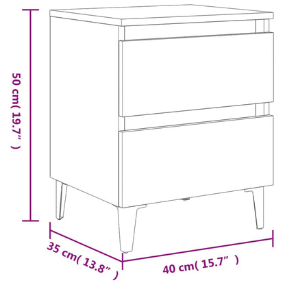 Comodini 2pz Rovere Sonoma 40x35x50 cm in Legno Multistrato - homemem39