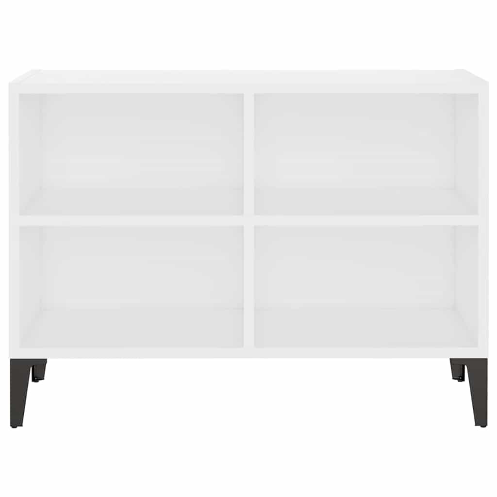 Mobile TV con Gambe in Metallo Bianco 69,5x30x50 cm