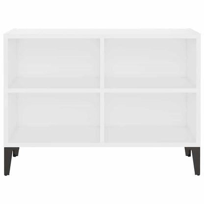Mobile TV con Gambe in Metallo Bianco 69,5x30x50 cm