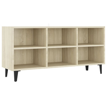 Mobile TV con Gambe in Metallo Rovere Sonoma 103,5x30x50 cm - homemem39