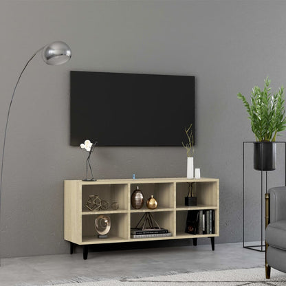 Mobile TV con Gambe in Metallo Rovere Sonoma 103,5x30x50 cm - homemem39
