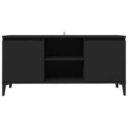 TV Cabinet with Black Metal Legs 103.5x30x50 cm
