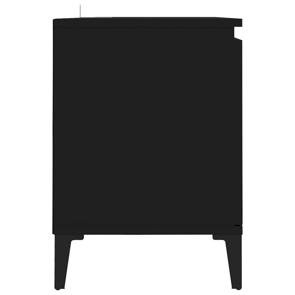TV Cabinet with Black Metal Legs 103.5x30x50 cm