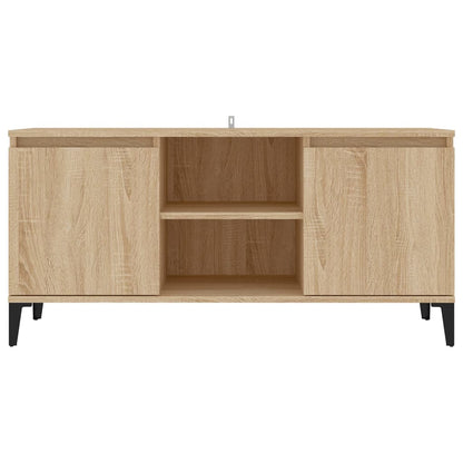 Mobile TV con Gambe in Metallo Rovere Sonoma 103,5x35x50 cm - homemem39