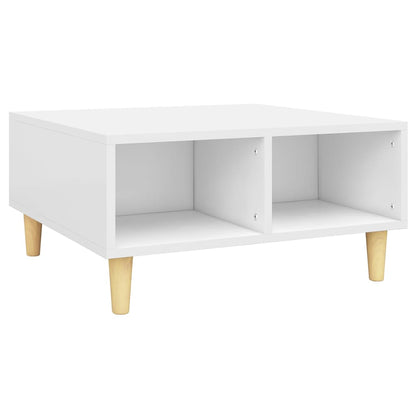 Tavolino da Salotto Bianco 60x60x30 cm in Legno Multistrato | homemem39