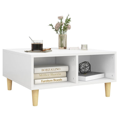 Tavolino da Salotto Bianco 60x60x30 cm in Legno Multistrato | homemem39