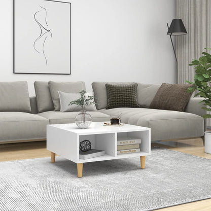 Tavolino da Salotto Bianco 60x60x30 cm in Legno Multistrato | homemem39